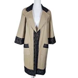 Classiques entier Tan Jacket w Lace & Black‎ Lace Size M.